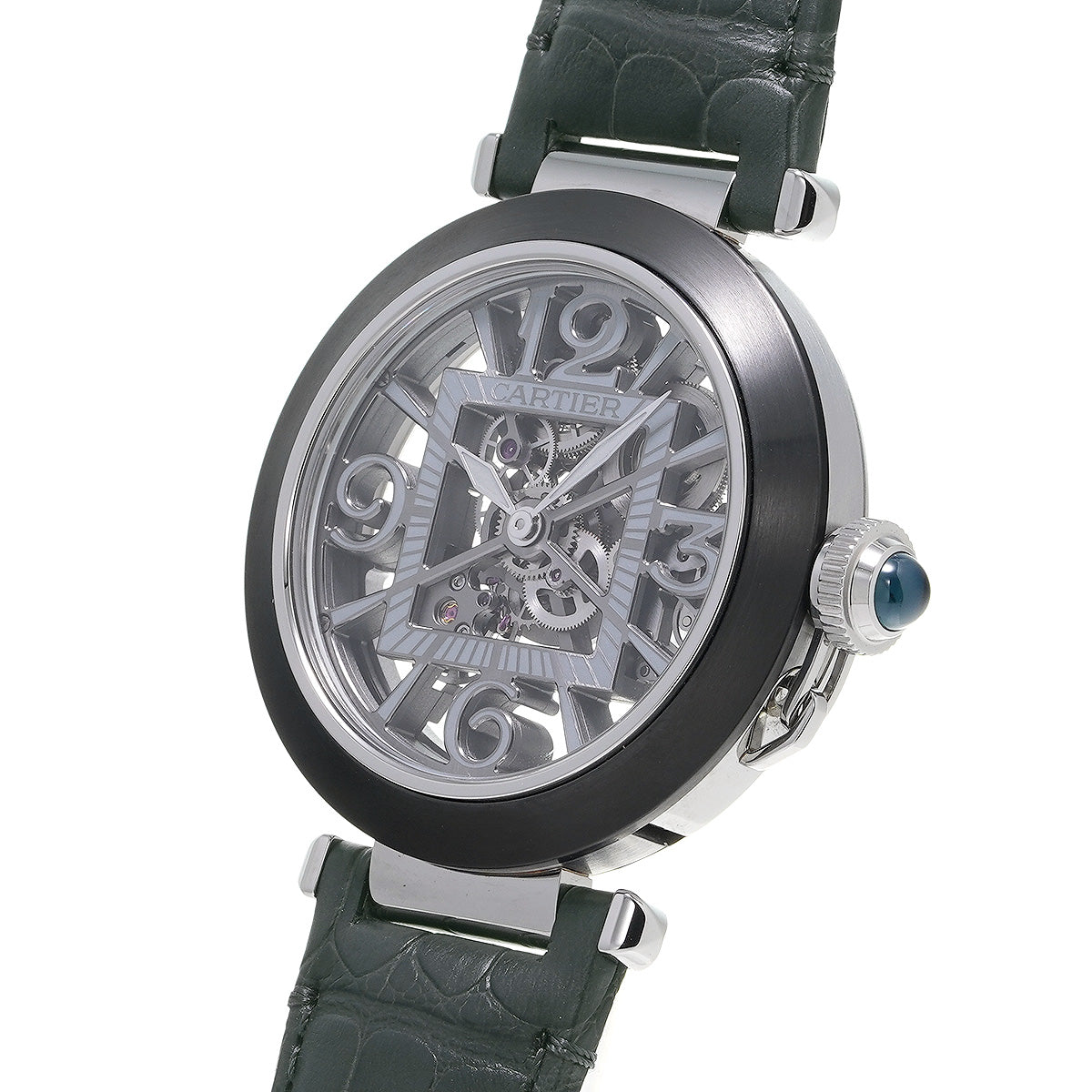 Pasha de Cartier skeleton WHPA0017 Gray/skeleton CARTIER men's [Pre-owned].