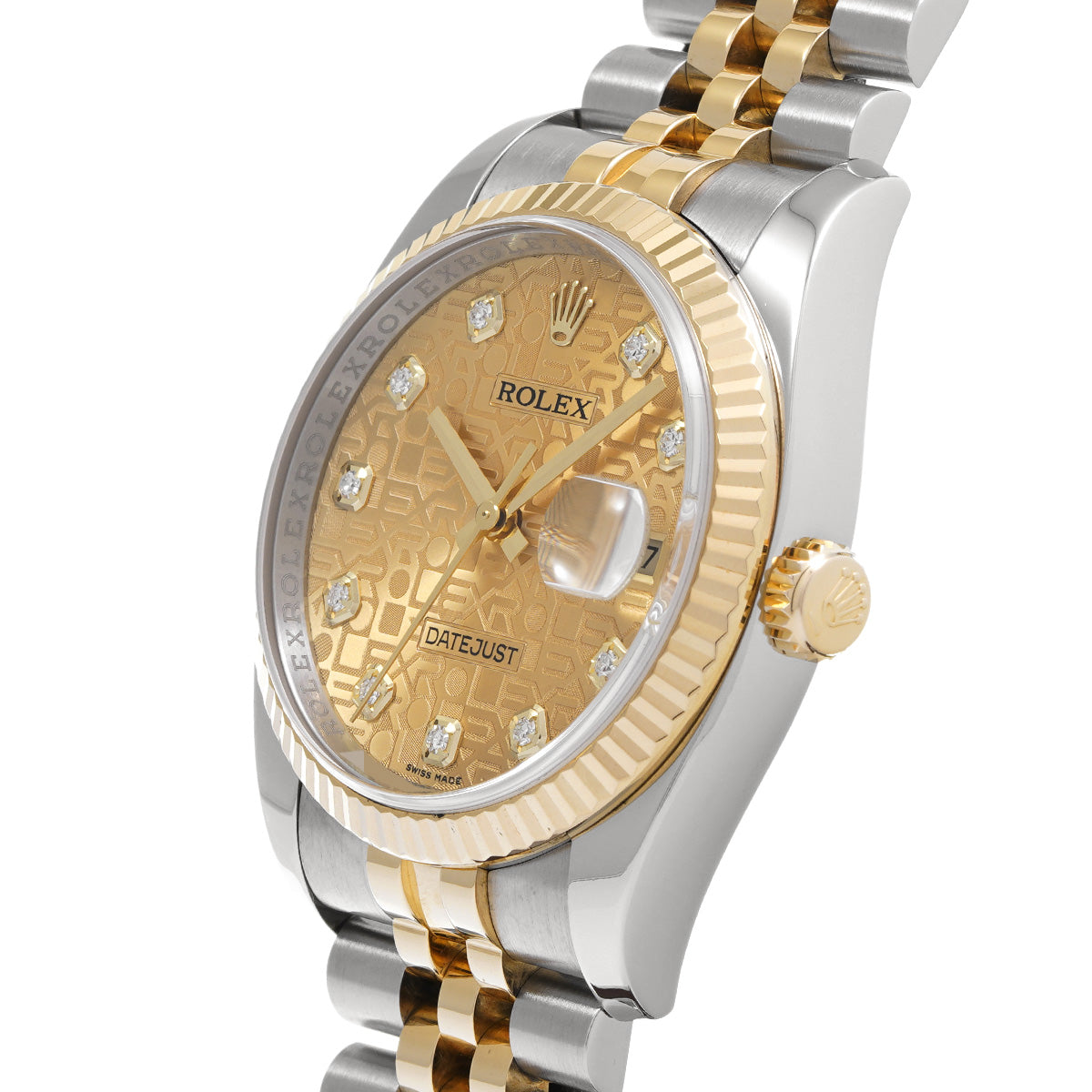 116233G Datejust M (made around 2007) Champagne Computer/Diamond ROLEX Men's [Pre-Owned].