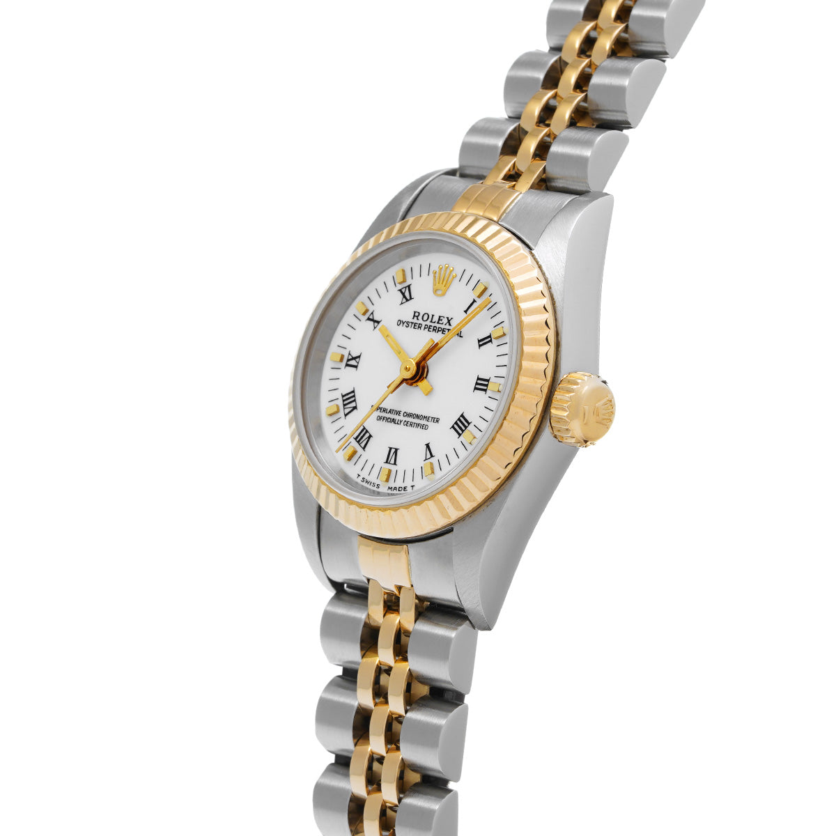 Oyster Perpetual 67193 T (manufactured circa 1996) White ROLEX Ladies [Pre-Owned].