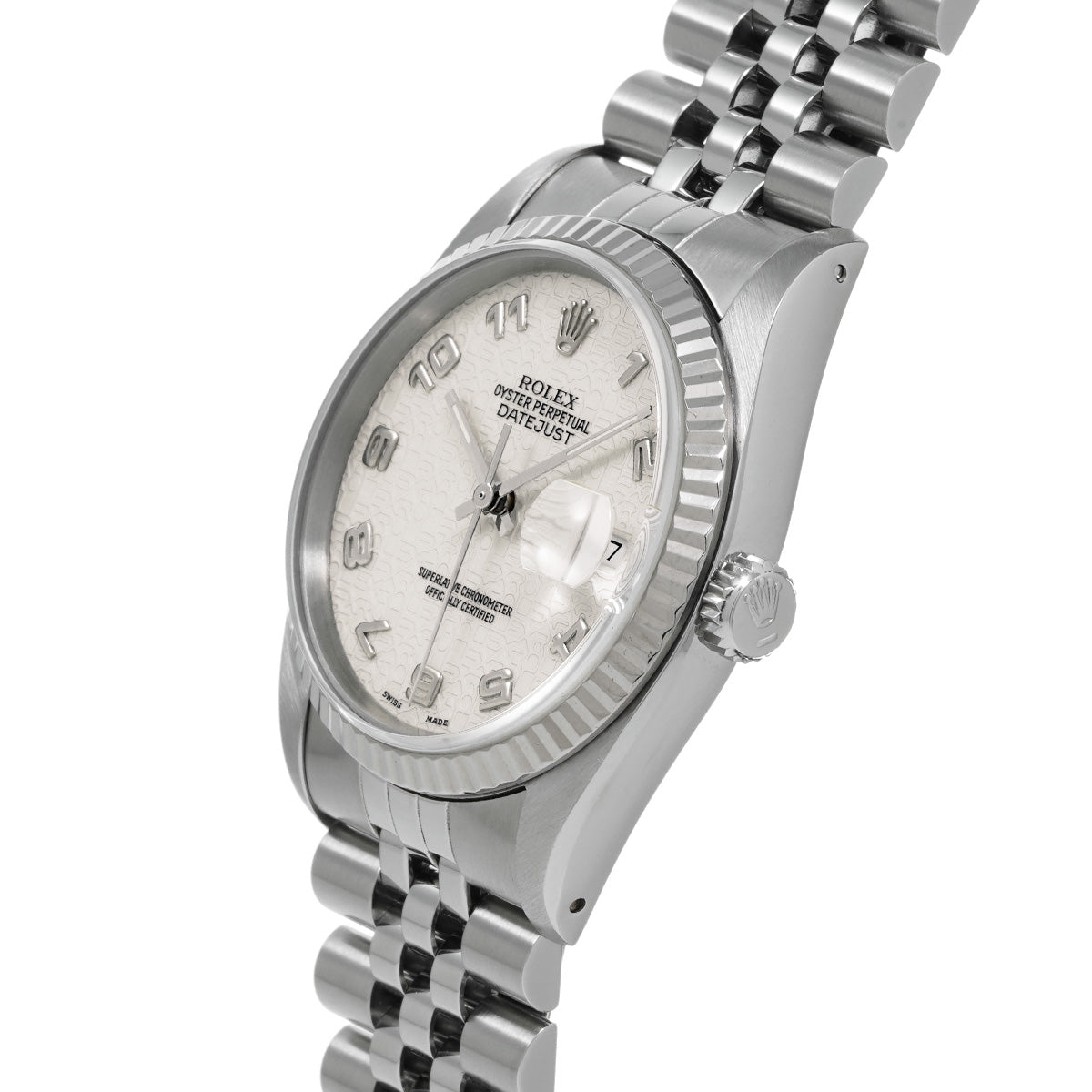 Datejust 16234 L (manufactured circa 1989) Ivory Computer ROLEX Men's [Pre-Owned].