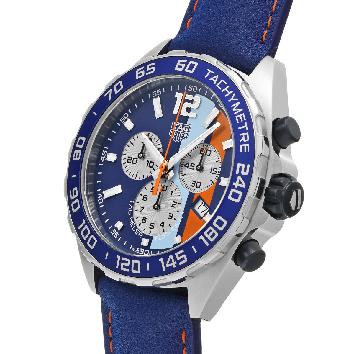 Formula 1 Quartz Chronograph Gulf CAZ101N.FC8243 Blue/Silver TAG HEUER Mens [Pre-Owned]