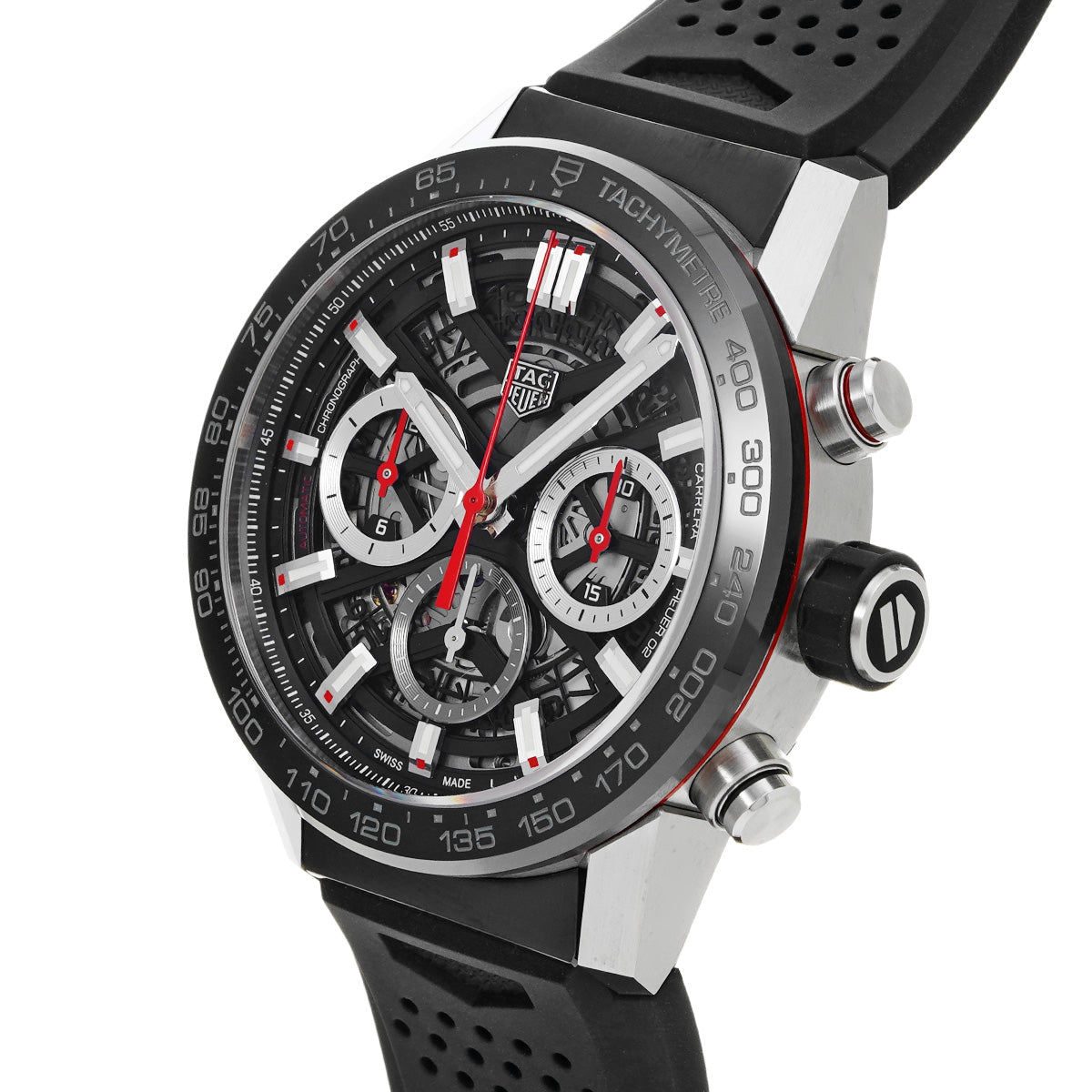 CARRERA Calibre Heuer 02 Chronograph CBG2010.FT6143 Black TAG HEUER Men's [Pre-Owned].