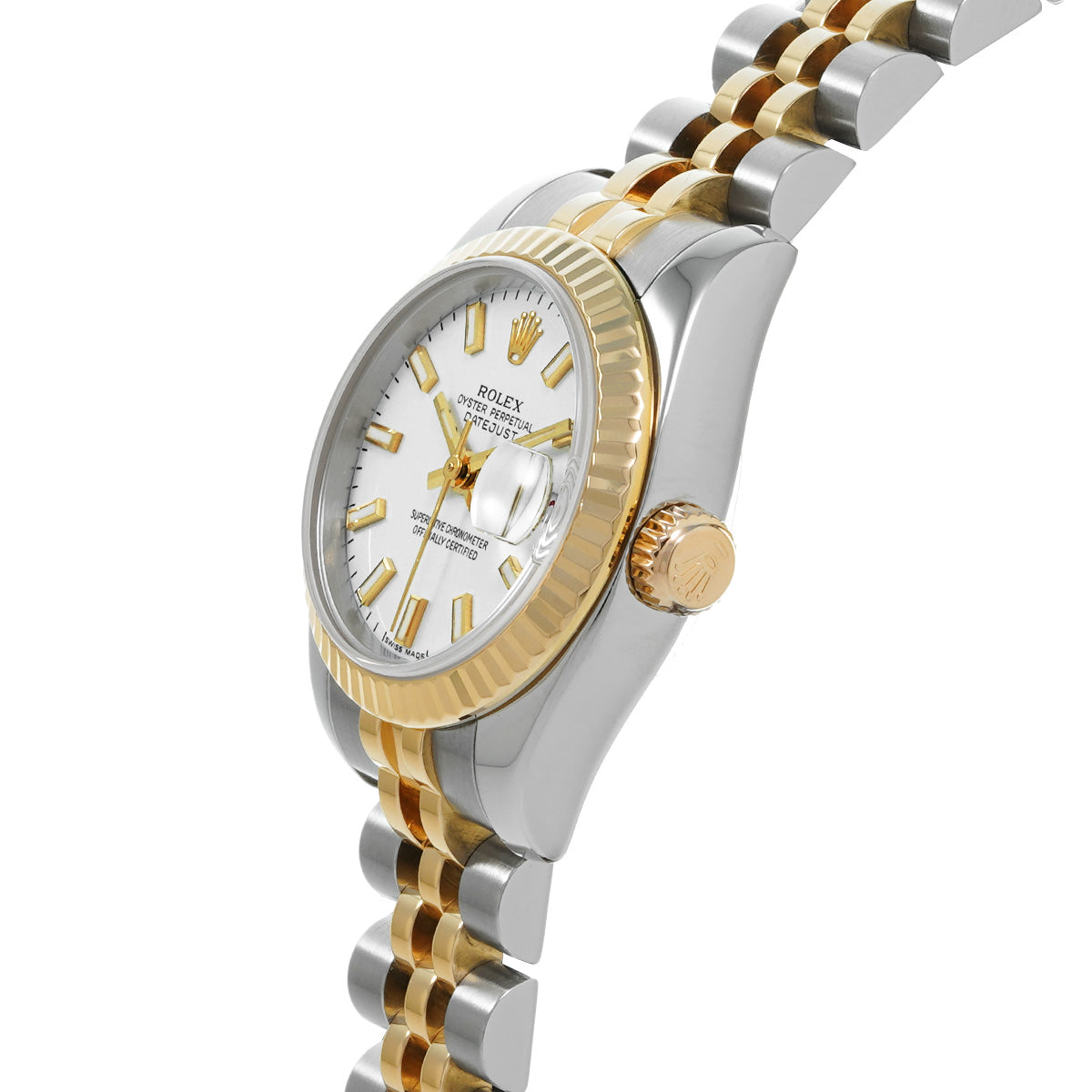 DATE JUST 179173 F (made around 2004) White ROLEX Ladies [Pre-Owned].