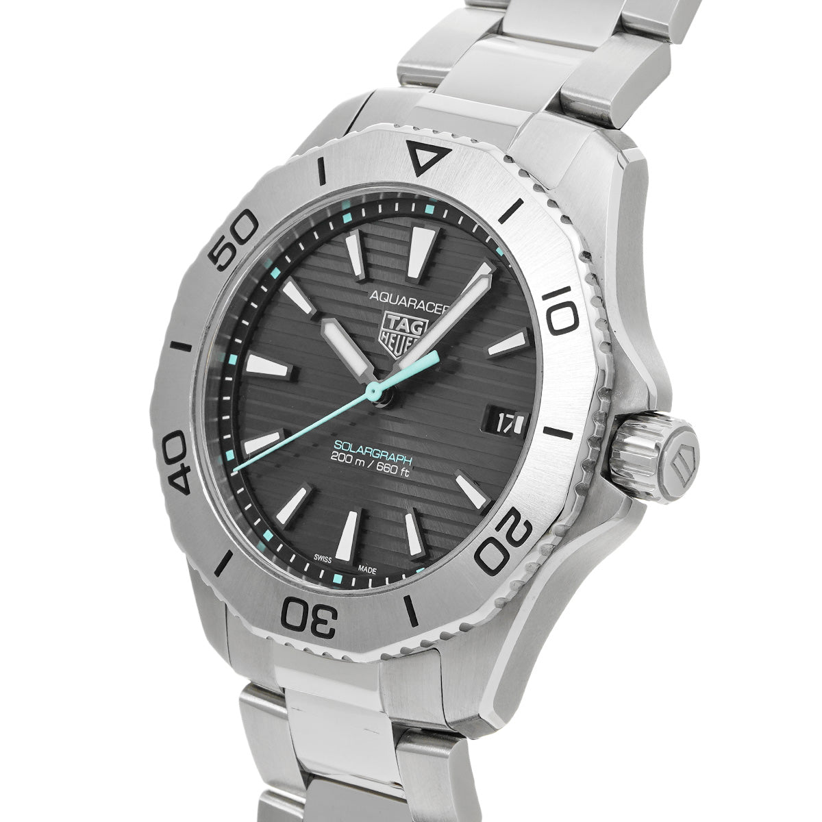 Aquaracer Professional 200 Solar Graph WBP1114.BA0000 Black TAG HEUER Men's [Pre-Owned]