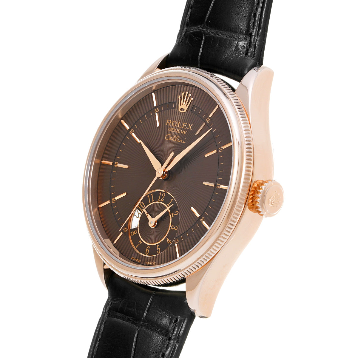 Cellini Dual Time 50525 Random Serial Chocolate Brown ROLEX Men's [Pre-Owned].