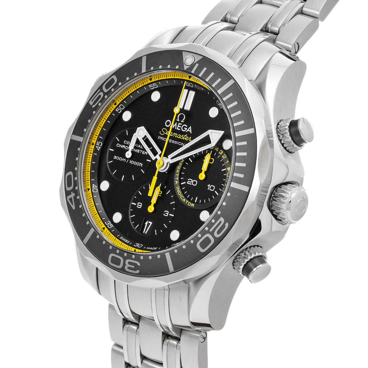 Seamaster Diver 300 Co-Axial Chronograph Regatta 212.30.44.50.01.002 Black OMEGA Men's [Pre-Owned].