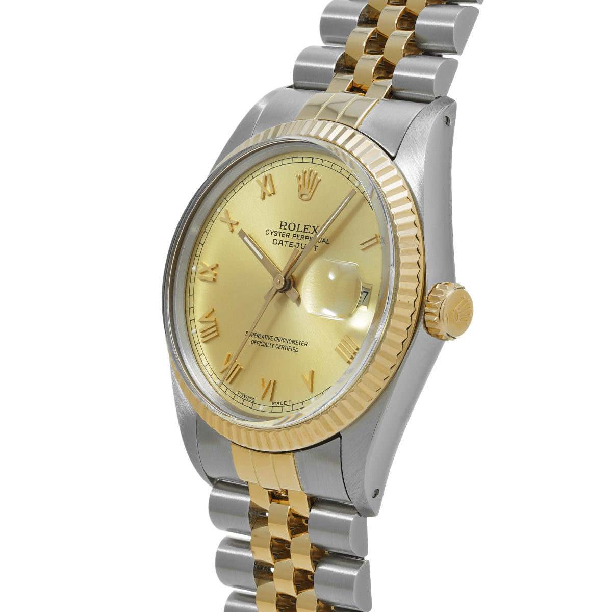 DATE JUST 16013 98th (manufactured circa 1986) Champagne ROLEX Men's [Pre-Owned].