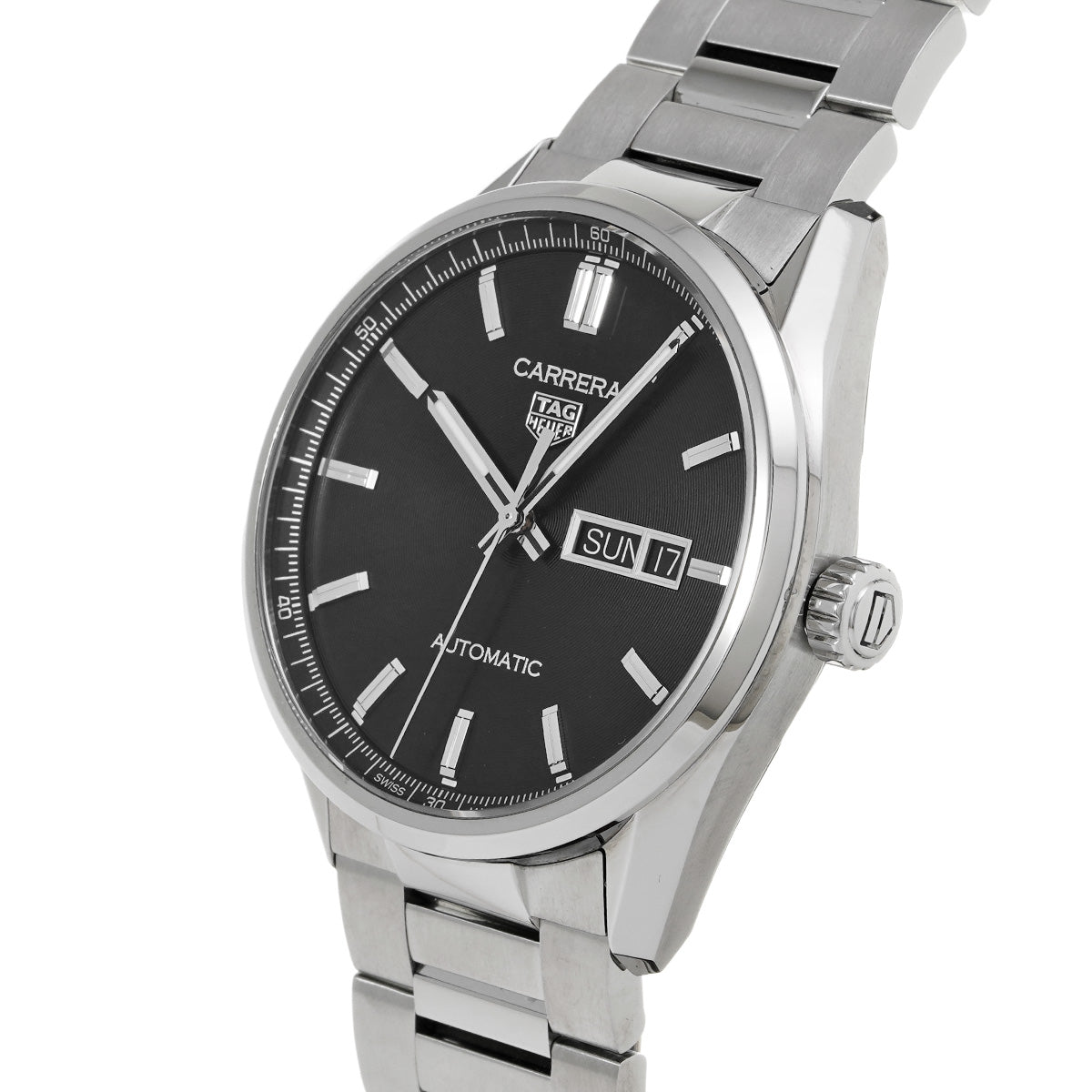 CARRERA Calibre 5 Day Date WBN2010.BA0640 Black TAG HEUER Men's [Pre-Owned].