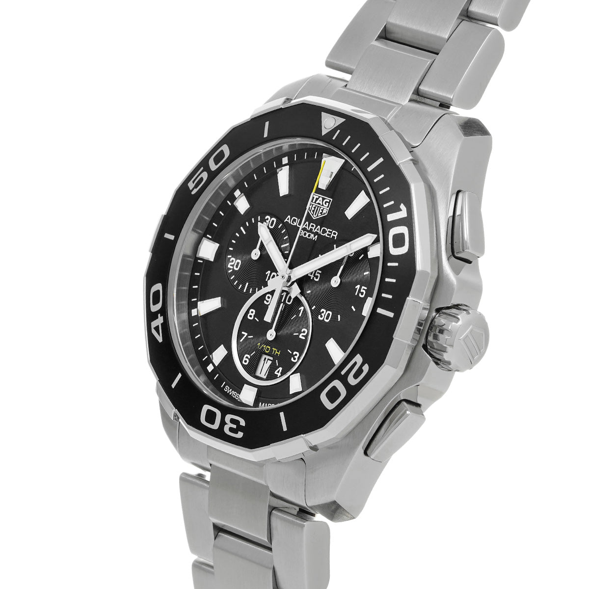 Aquaracer Quartz Chronograph CAY111A.BA0927 Black TAG HEUER Men's [Pre-Owned].