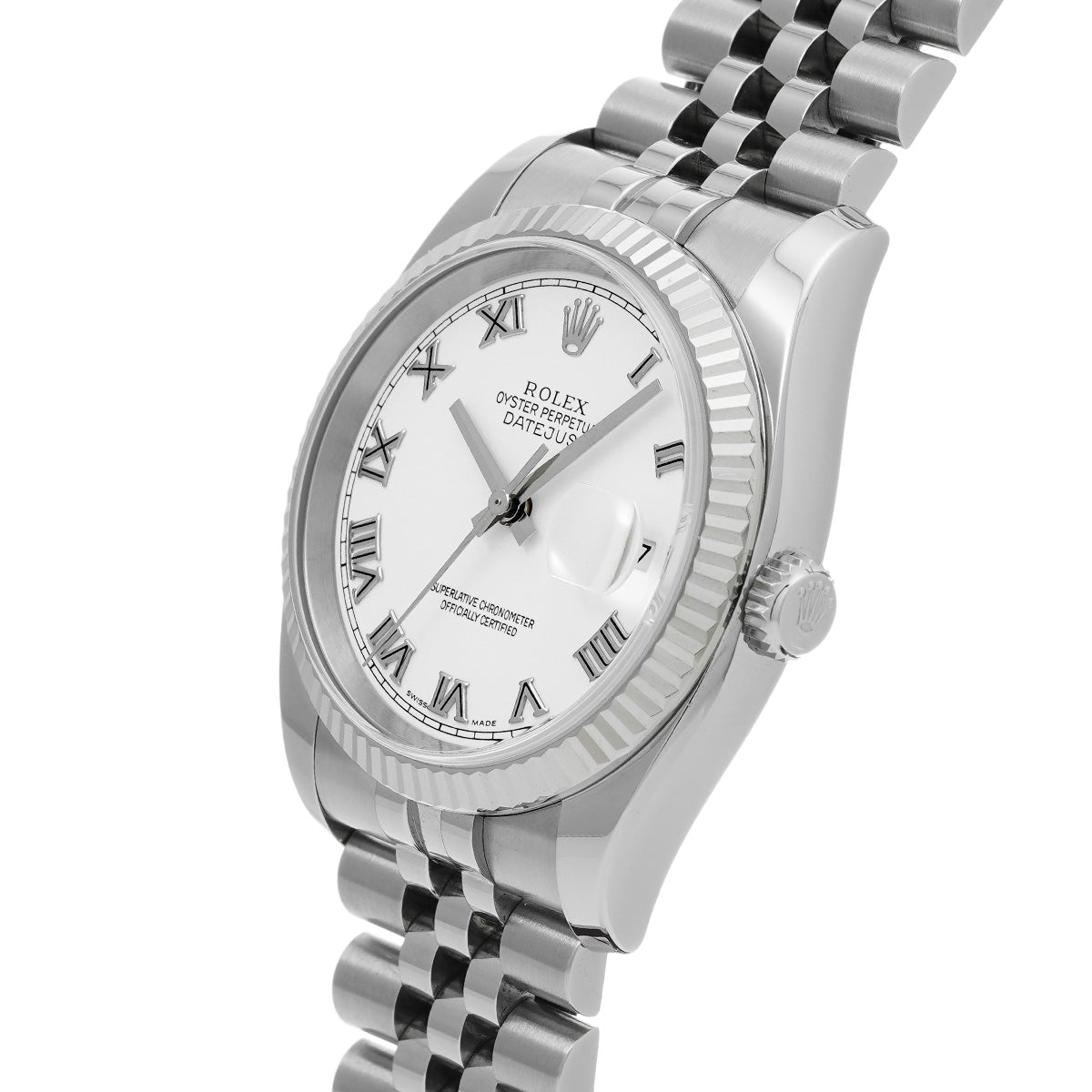 DATE JUST 116234 D (manufactured circa 2005) White ROLEX Men's [Pre-Owned].