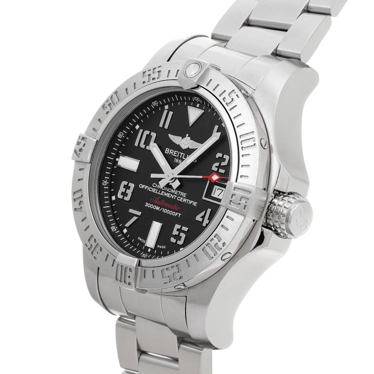 Avenger II Seawolf A1733110/BC31 Black BREITLING Men's [Pre-Owned].