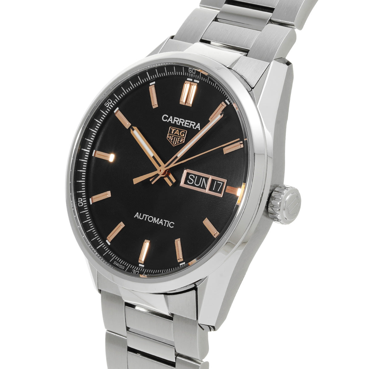 CARRERA Calibre 5 Day Date WBN2013.BA0640 Black TAG HEUER Men's [Pre-Owned].
