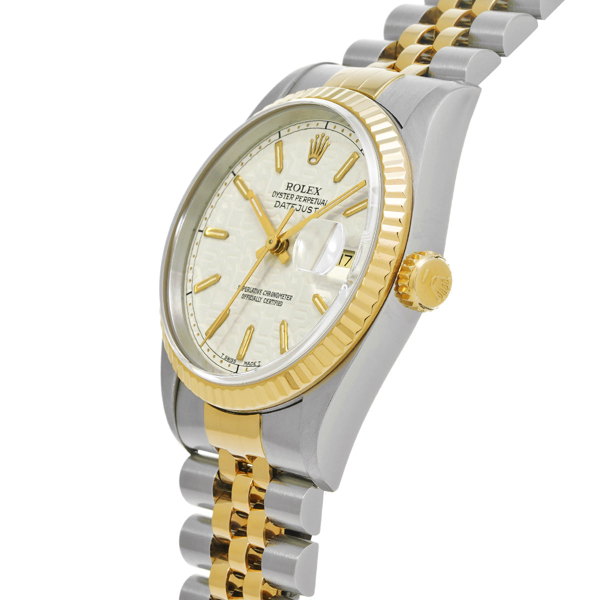 Datejust 16233 S (manufactured circa 1993) Ivory Computer ROLEX Men's [Pre-Owned].