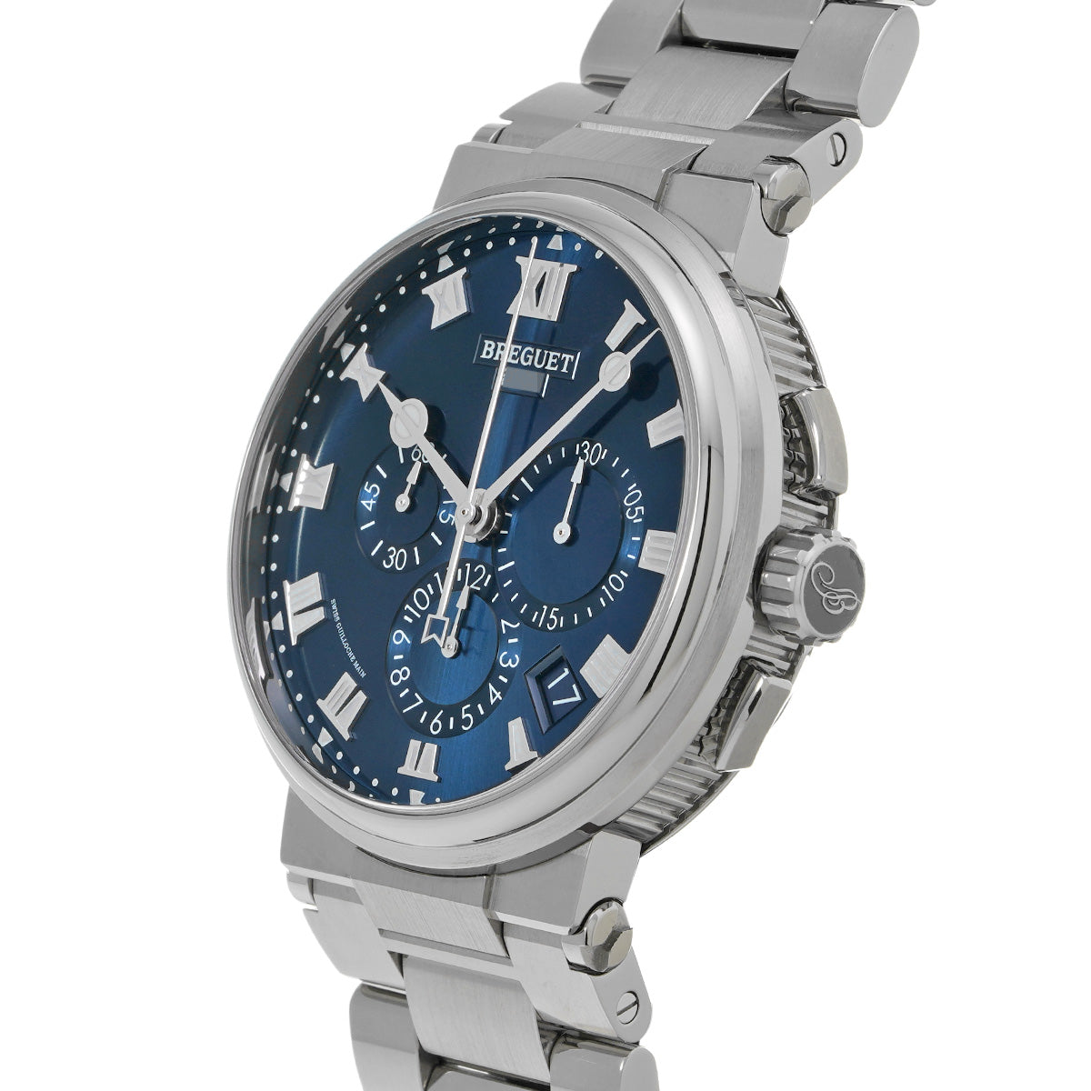 Marine Chronograph 5527TI/Y1/TW0 Blue Breguet Men's [Pre-Owned].