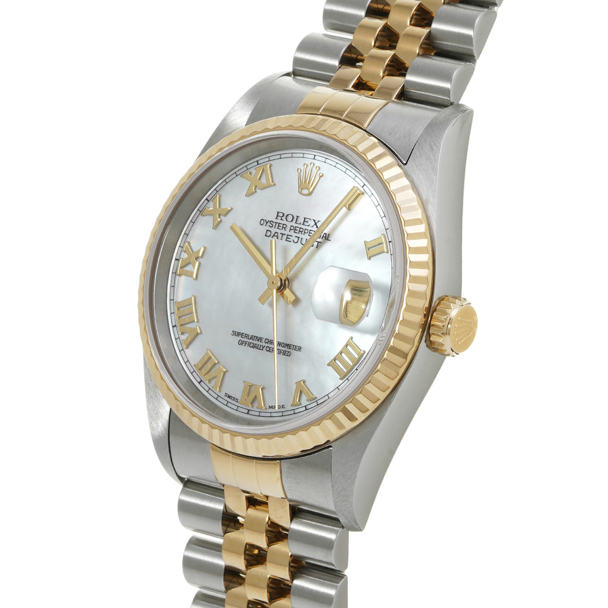 DATE JUST 16233NR Y No. (manufactured around 2003) White MOP ROLEX Men's [Pre-Owned].