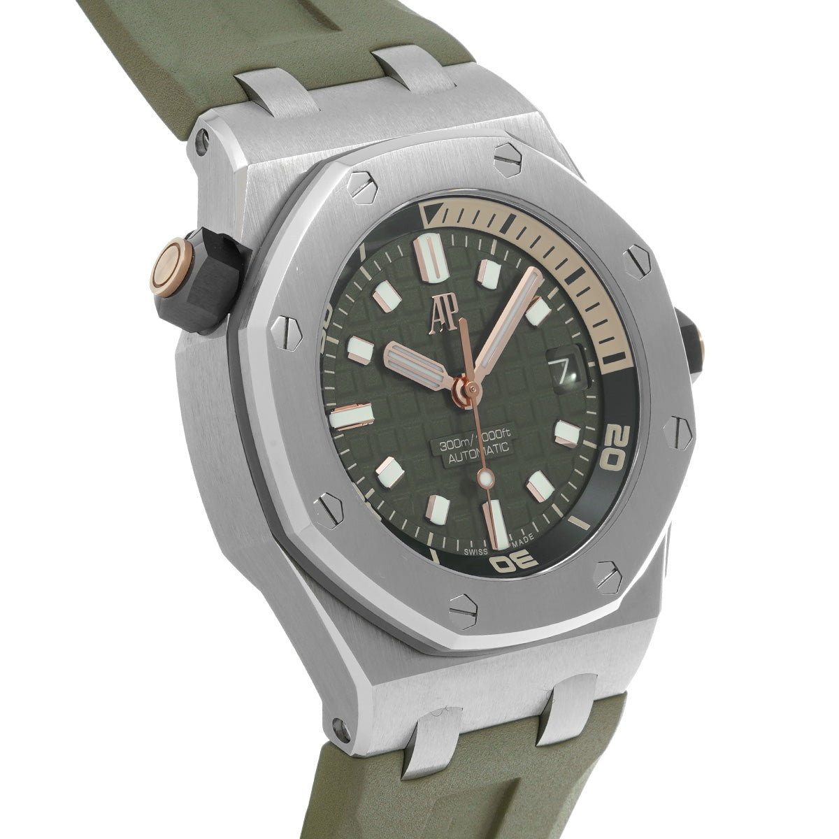Royal Oak Offshore Diver 15720ST.OO.A052CA.01 Green AUDEMARS PIGUET Men's [Pre-owned]