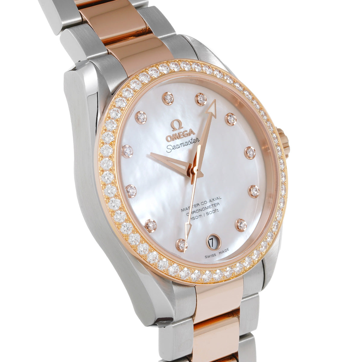 Seamaster Aqua Terra Master Co-Axial 231.25.39.21.55.001 White MOP/Diamond OMEGA Ladies [Pre-Owned]