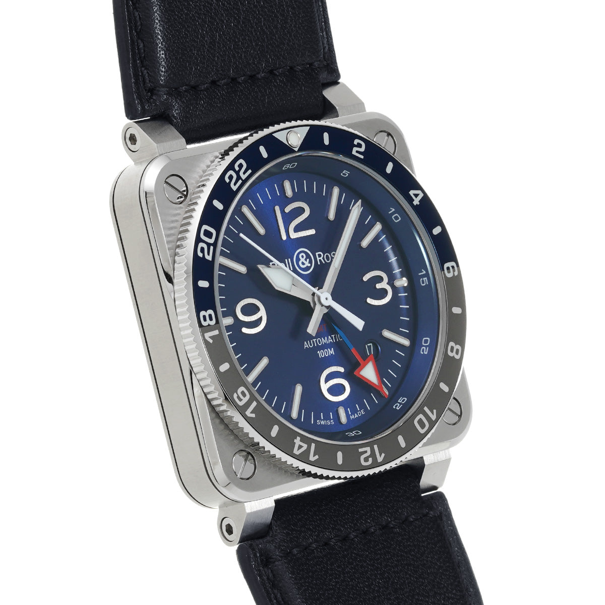 BR03-93 GMT Blue BR0393-BLU-ST/SCA Blue Bell &amp; Ross Men's [Pre-owned]