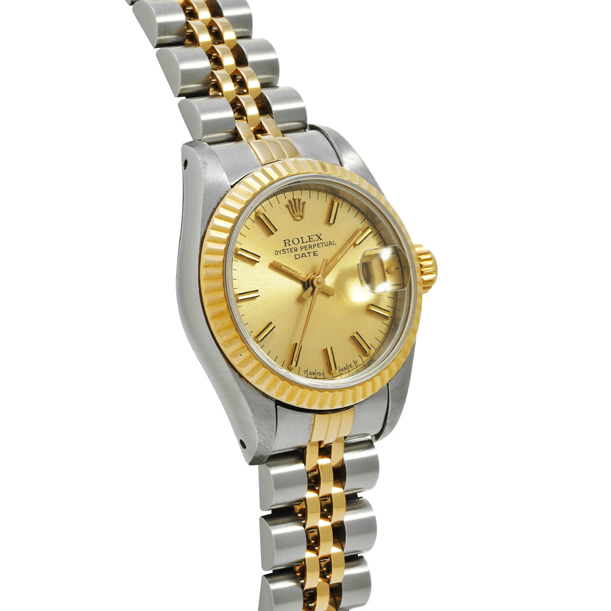 DATE JUST 69173 88th (manufactured circa 1985) Champagne ROLEX Ladies [Pre-Owned].