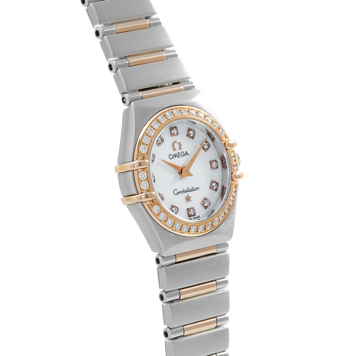 Constellation Mini Quartz 1360.75 White MOP/Diamond OMEGA Ladies [Pre-Owned].