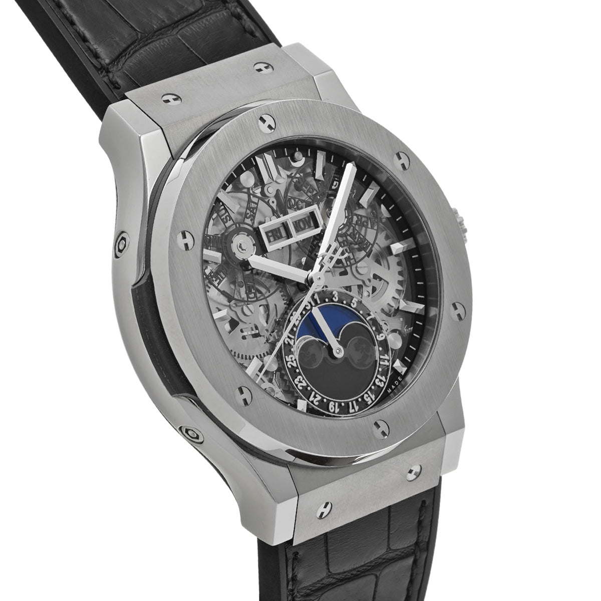 Classic Fusion Aerofusion Titanium Moonphase 517.NX.0170.LR Skeleton HUBLOT Men's [pre-owned].