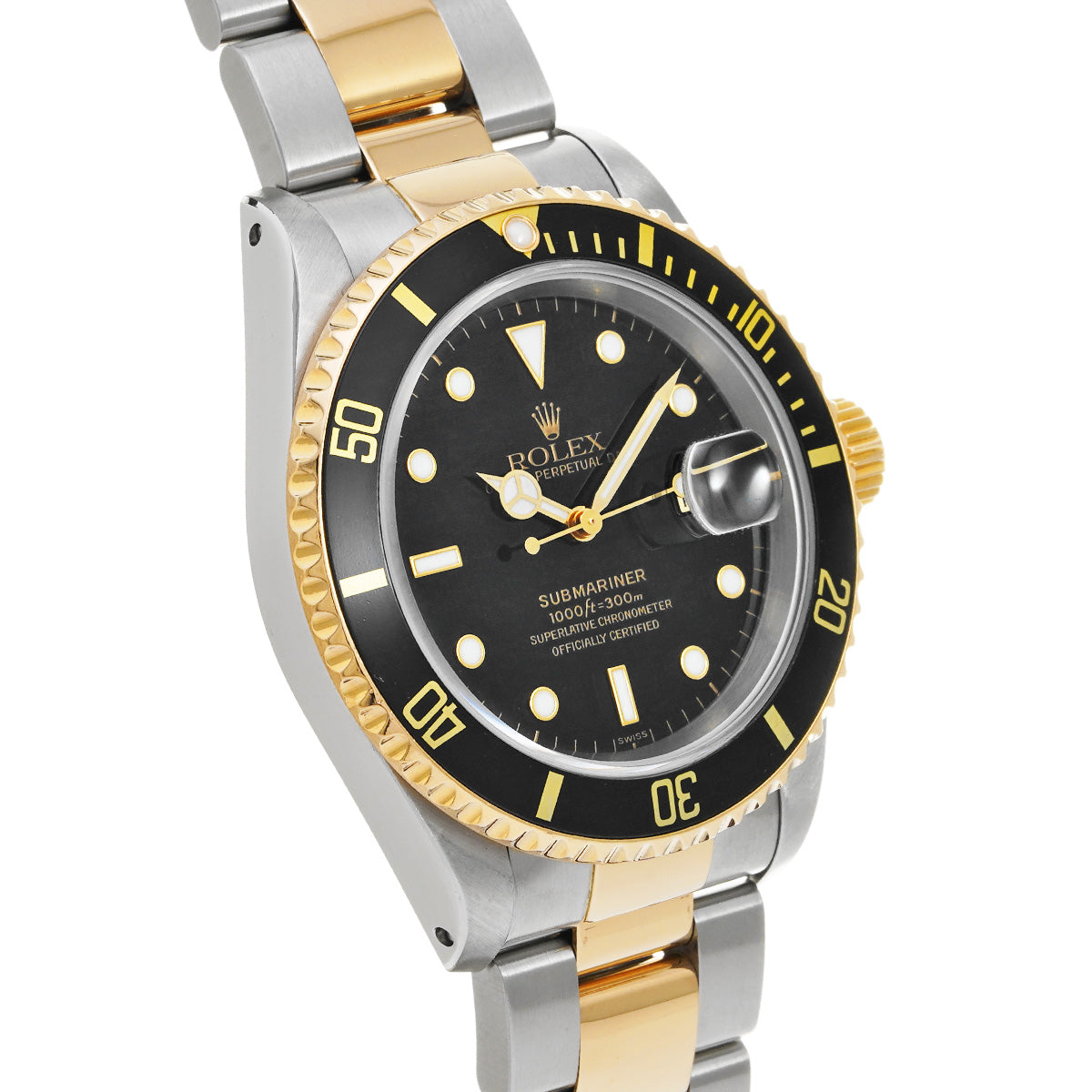 Submariner Date 16613 U (manufactured circa 1997) Black ROLEX Men's [Pre-Owned].