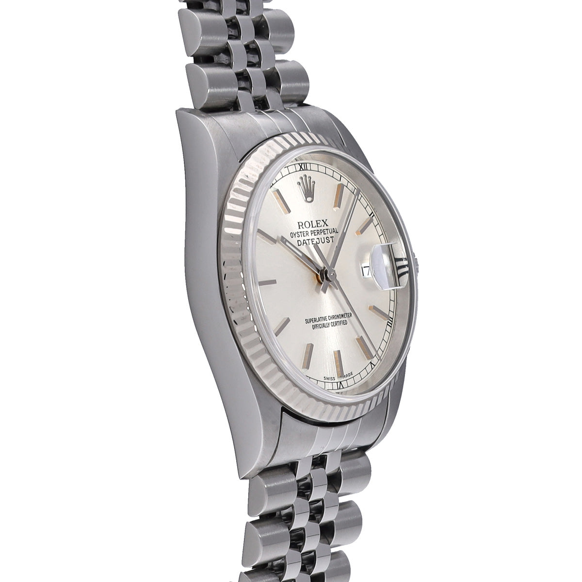 DATE JUST 16234 K (manufactured circa 2001) Silver ROLEX Men's [Pre-Owned].