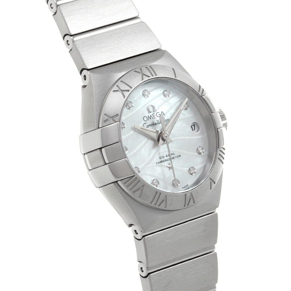 Constellation Co-Axial 123.10.27.20.55.002 White MOP/Diamond OMEGA Ladies [New]