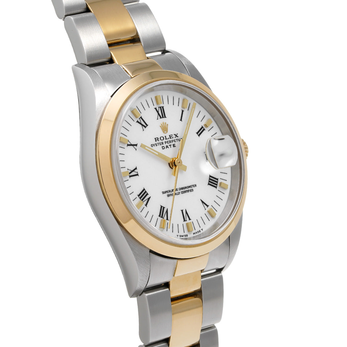 Oyster Perpetual Date 15203 A (manufactured circa 1998) White ROLEX Men's [Pre-Owned].