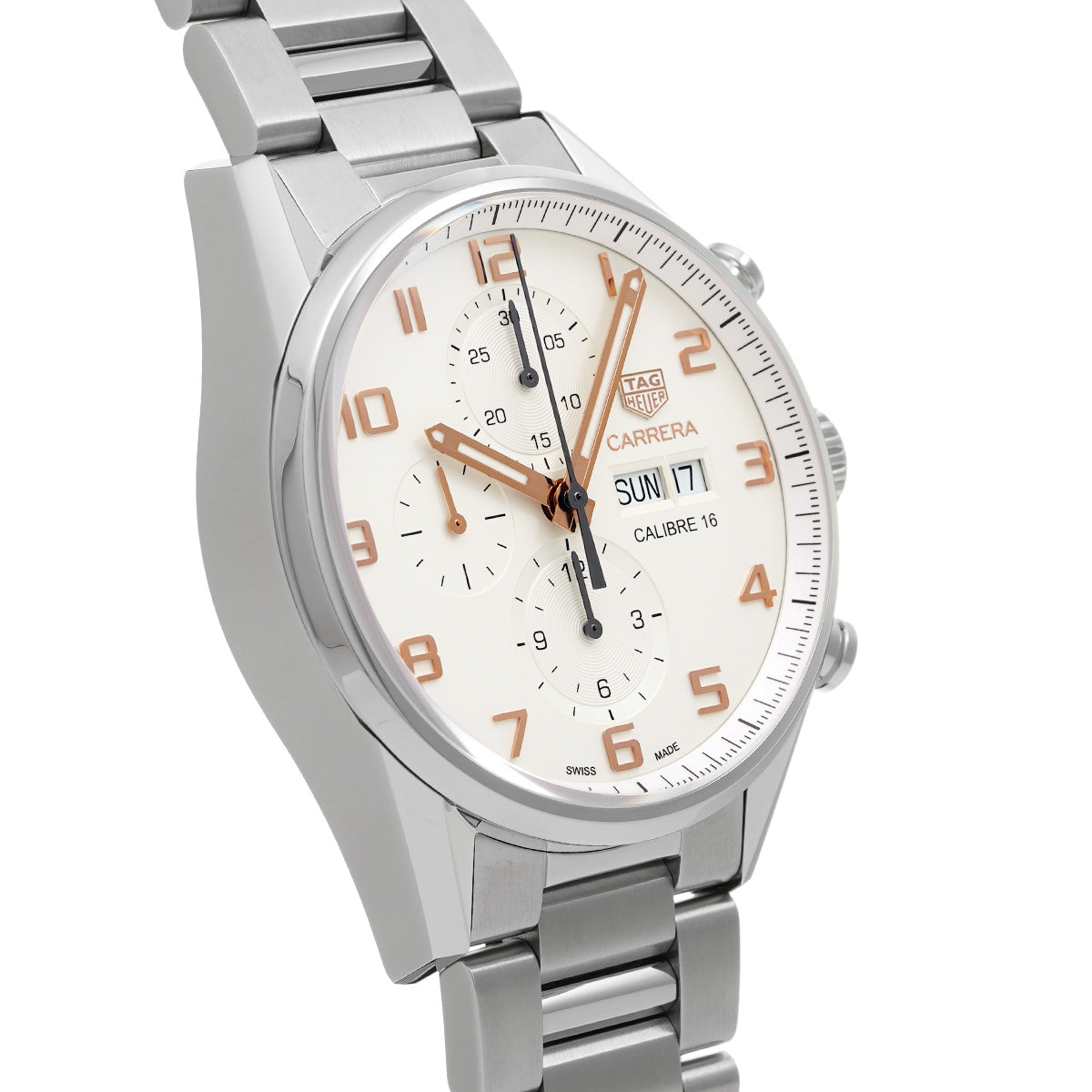CARRERA Calibre 16 Chronograph Day Date CV2A1AC.BA0738 Opaline TAG HEUER Men's [Pre-Owned].