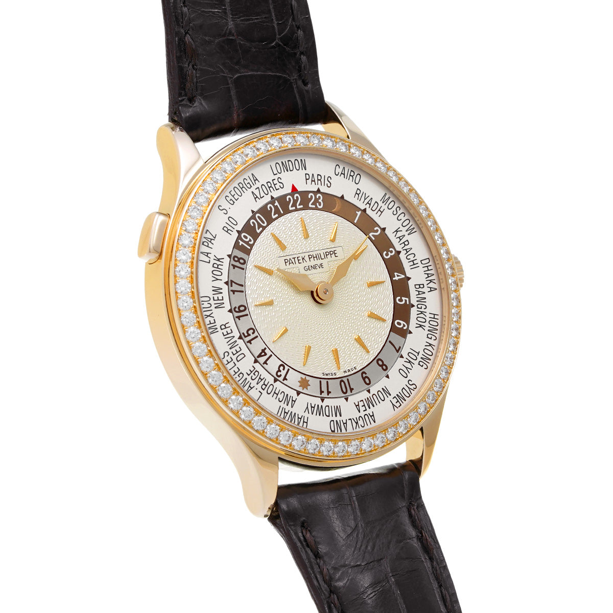 Complication World Time 7130R-001 Silver/Guilloche PATEK PHILIPPE Ladies [Pre-owned]