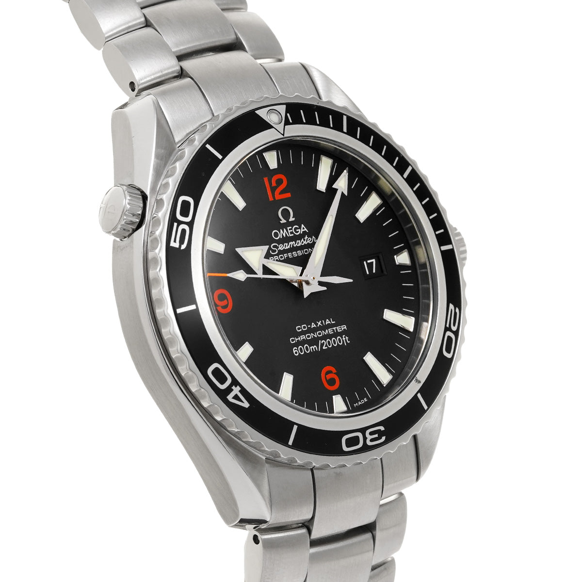 2200.51 Seamaster Planet Ocean 600 Co-Axial Black OMEGA Men's [Pre-Owned].