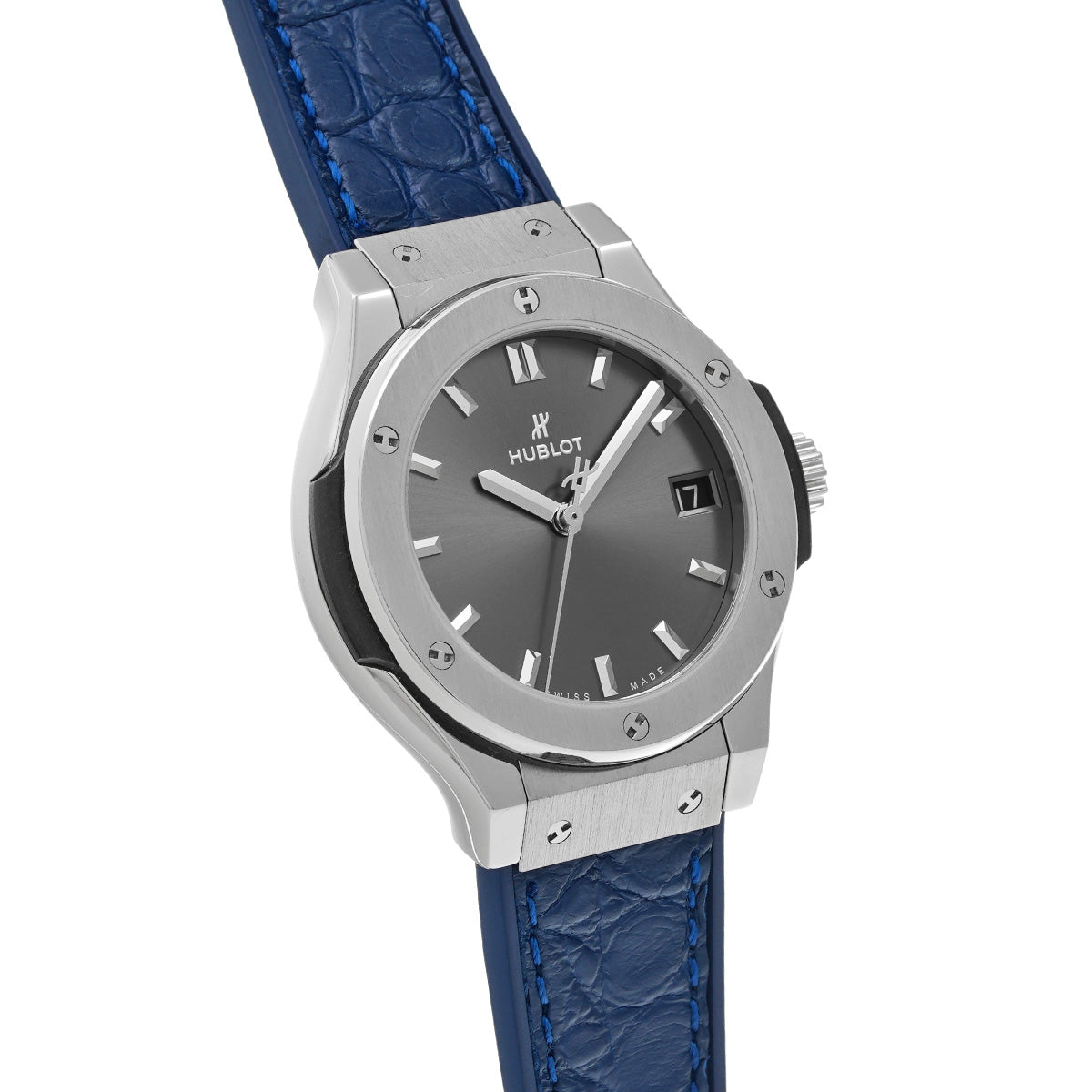 Classic Fusion Titanium Racing Gray 581.NX.7071.LR Gray HUBLOT Ladies [Pre-owned]