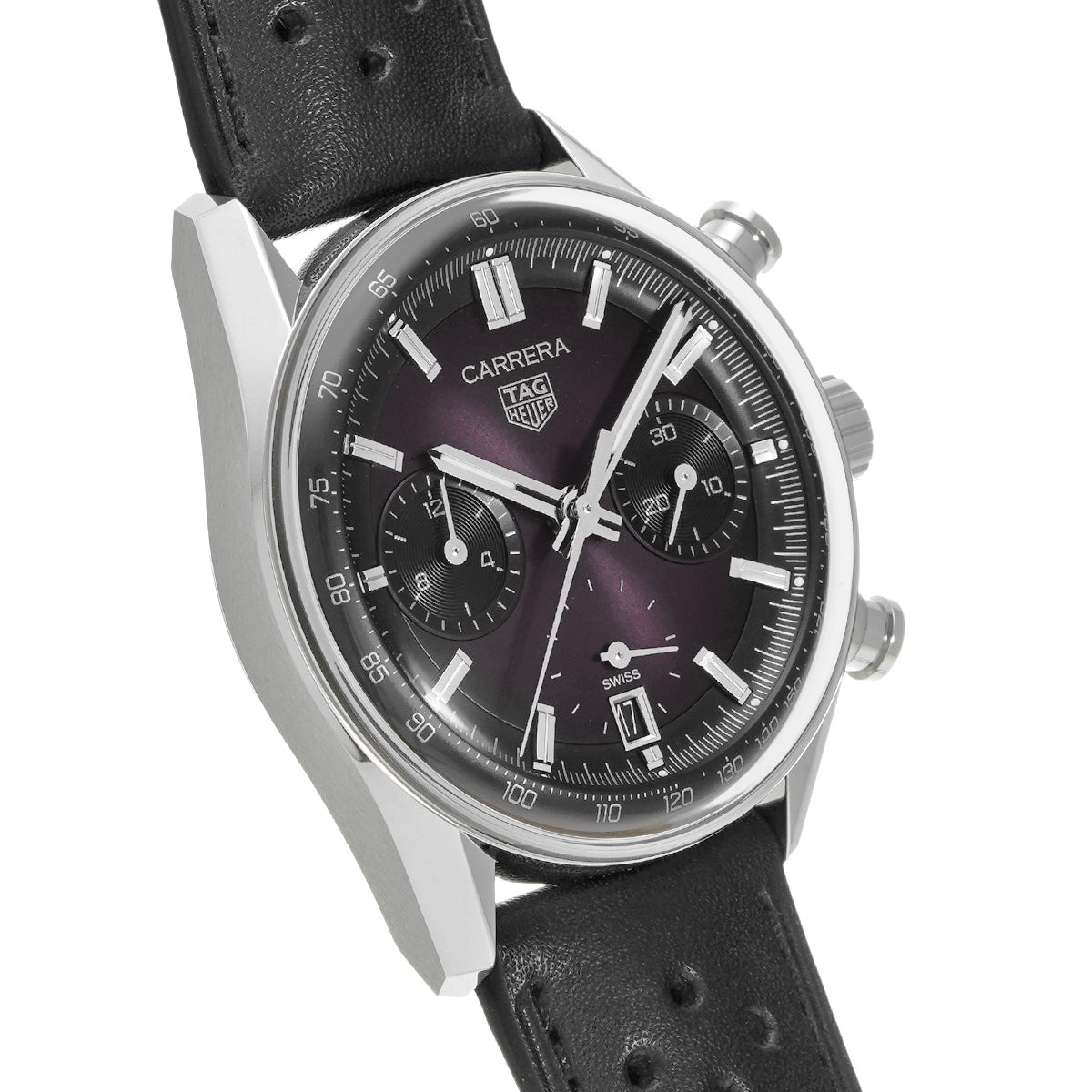 CARRERA Calibre TH20-00 Chronograph CBS2219.FC6607 Purple TAG HEUER Men's [Pre-Owned]