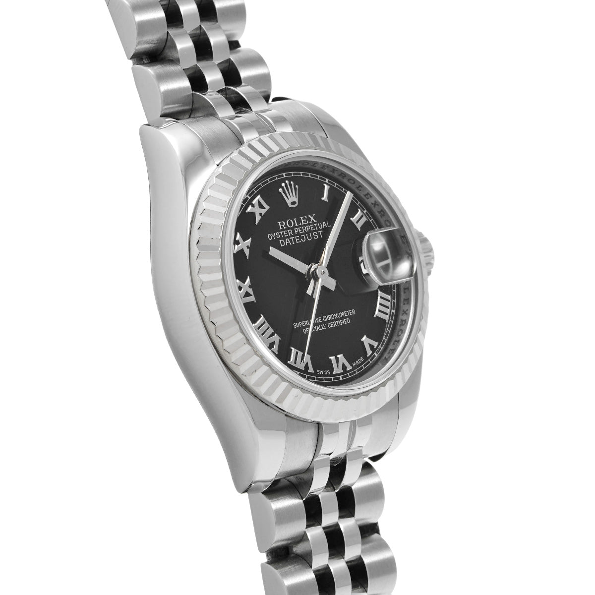 DATE JUST 179174 Black ROLEX Ladies [Pre-Owned].
