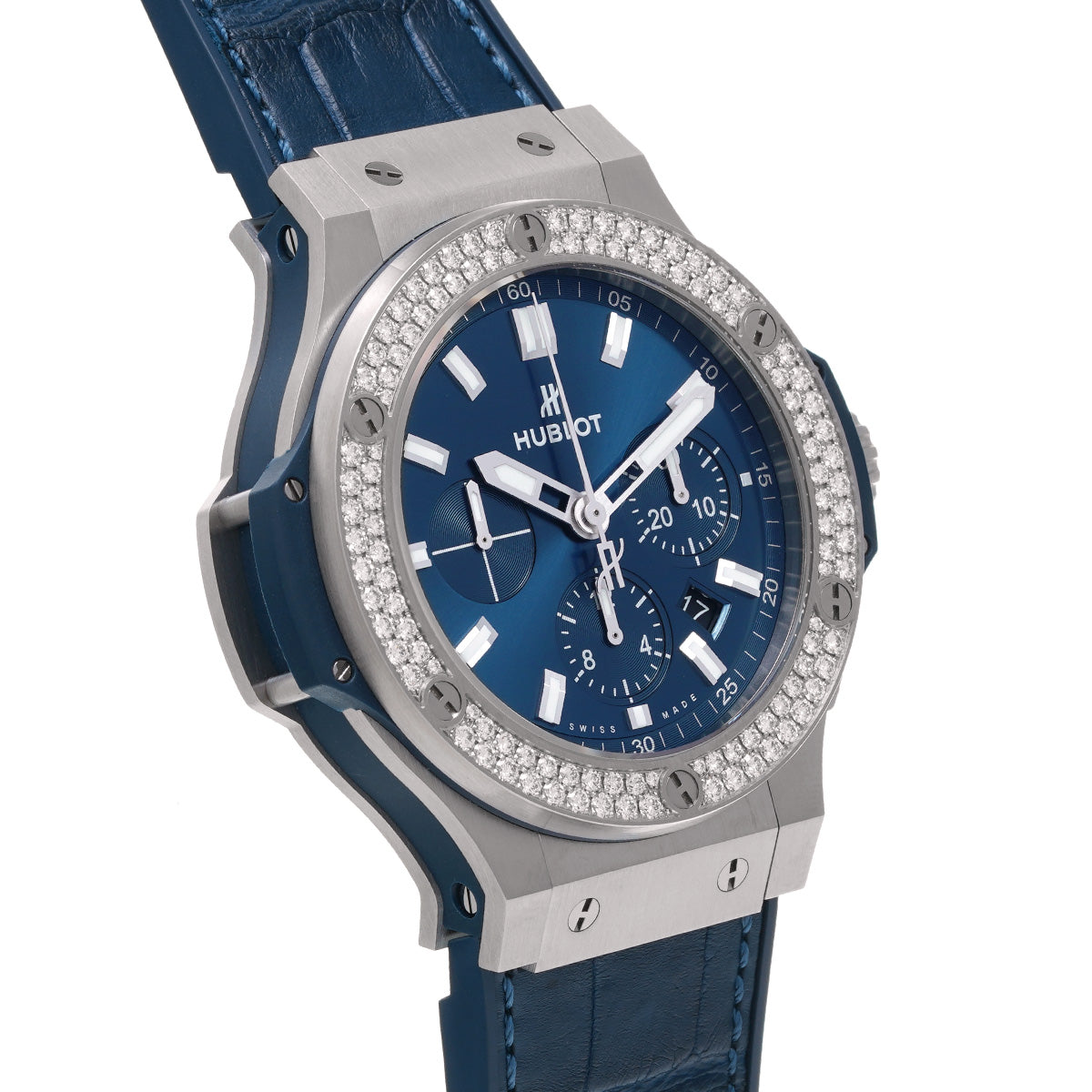 Big Bang Steel Blue Diamond 301.SX.7170.LR.1104 Blue HUBLOT Men's [Pre-owned]