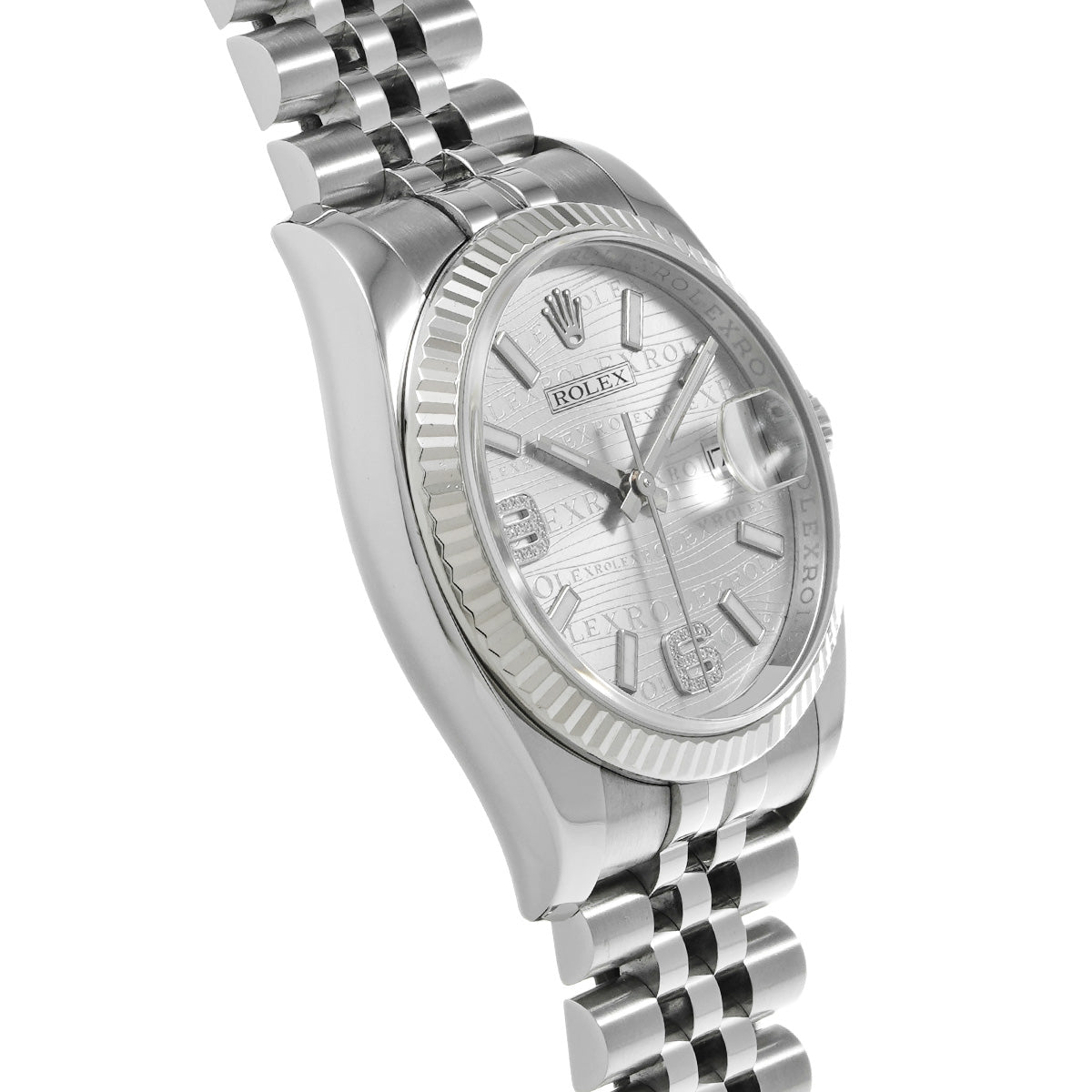 DATE JUST 116234 Random Serial Silver/Diamond ROLEX Men's [Pre-Owned].