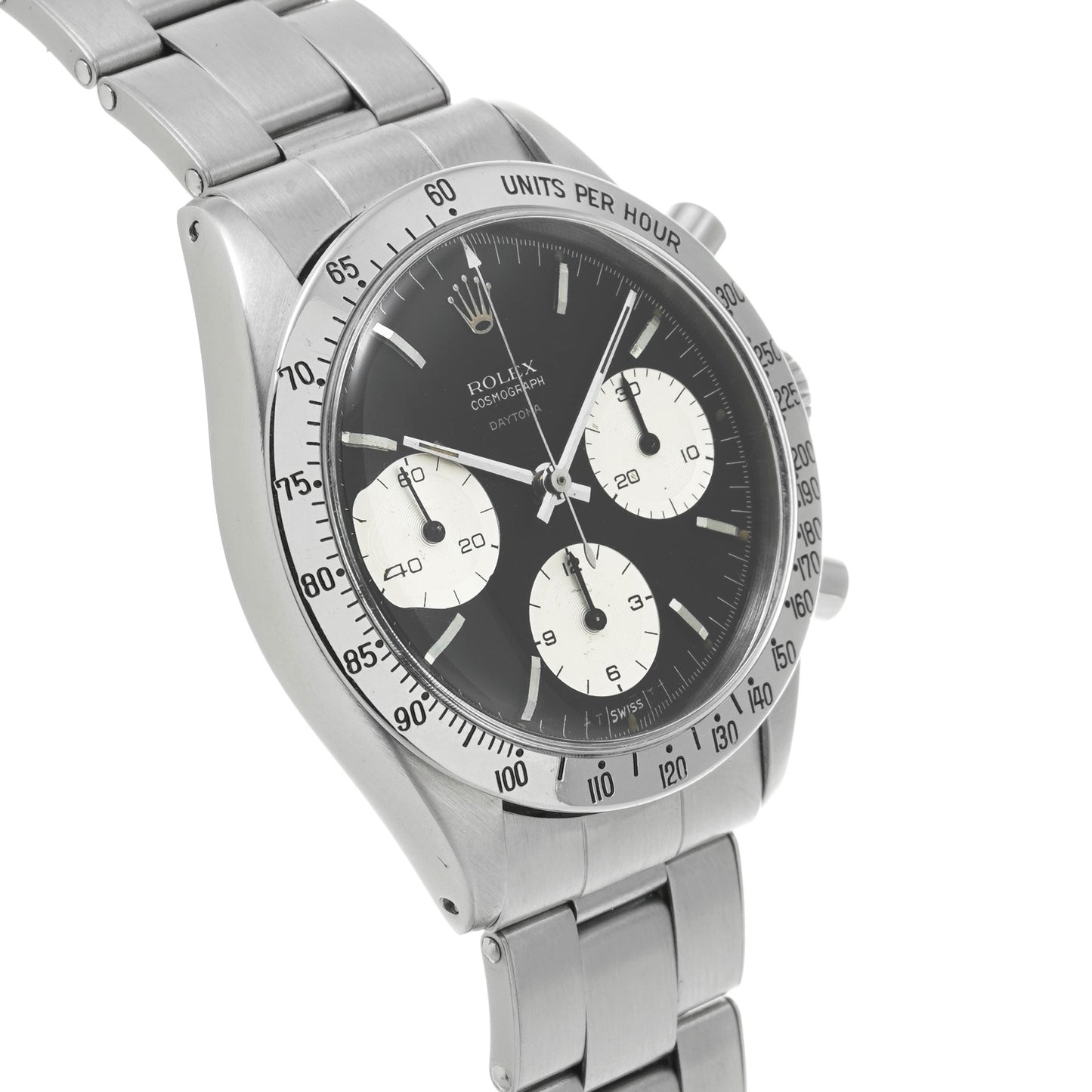 Cosmograph Daytona W Swiss 6239 10s (manufactured circa 1964) Black/Silver ROLEX Men's [Pre-Owned].
