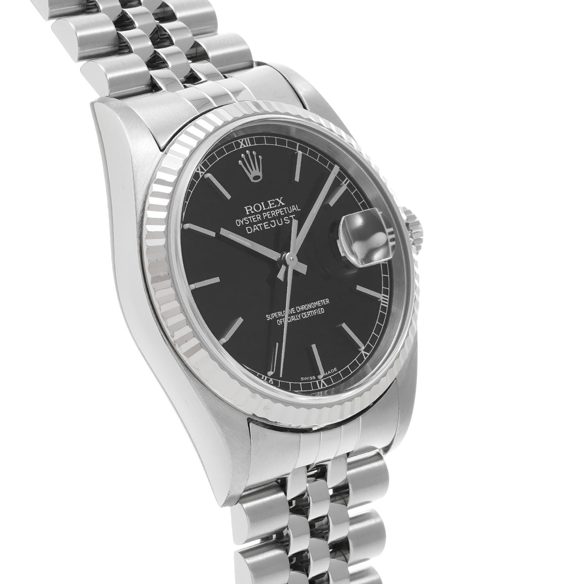 DATE JUST 16234 F (made around 2004) Black ROLEX Men's [Pre-Owned].