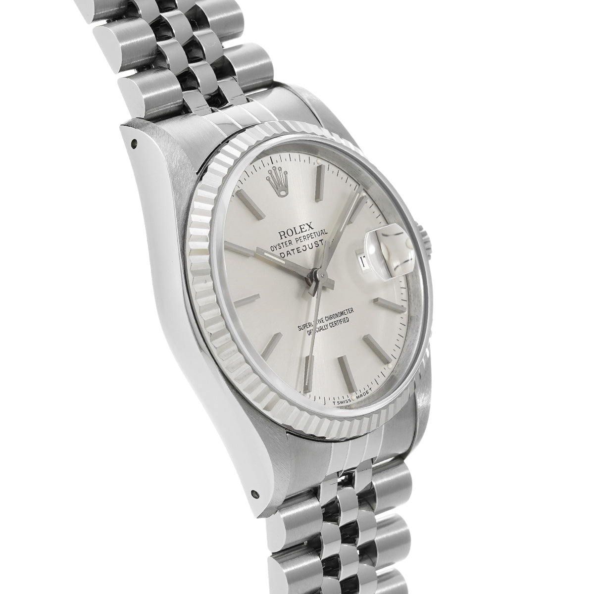 DATE JUST 16234 E (manufactured circa 1990) White ROLEX Men's [Pre-Owned].