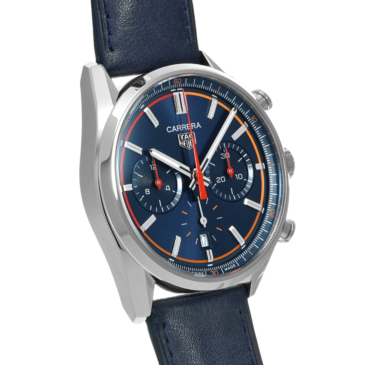 CARRERA Calibre Heuer 02 Chronograph CBN201D.FC6543 Blue TAG HEUER Men's [Pre-Owned].