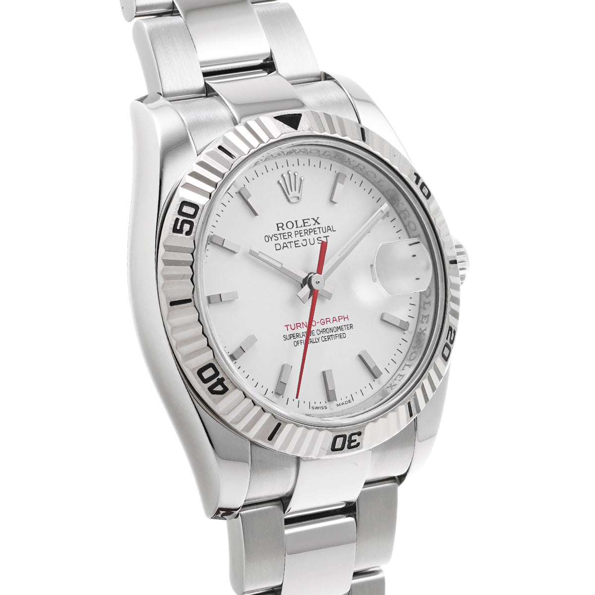 Datejust Turnograph 116264 Random Serial White ROLEX Men's [Pre-Owned].