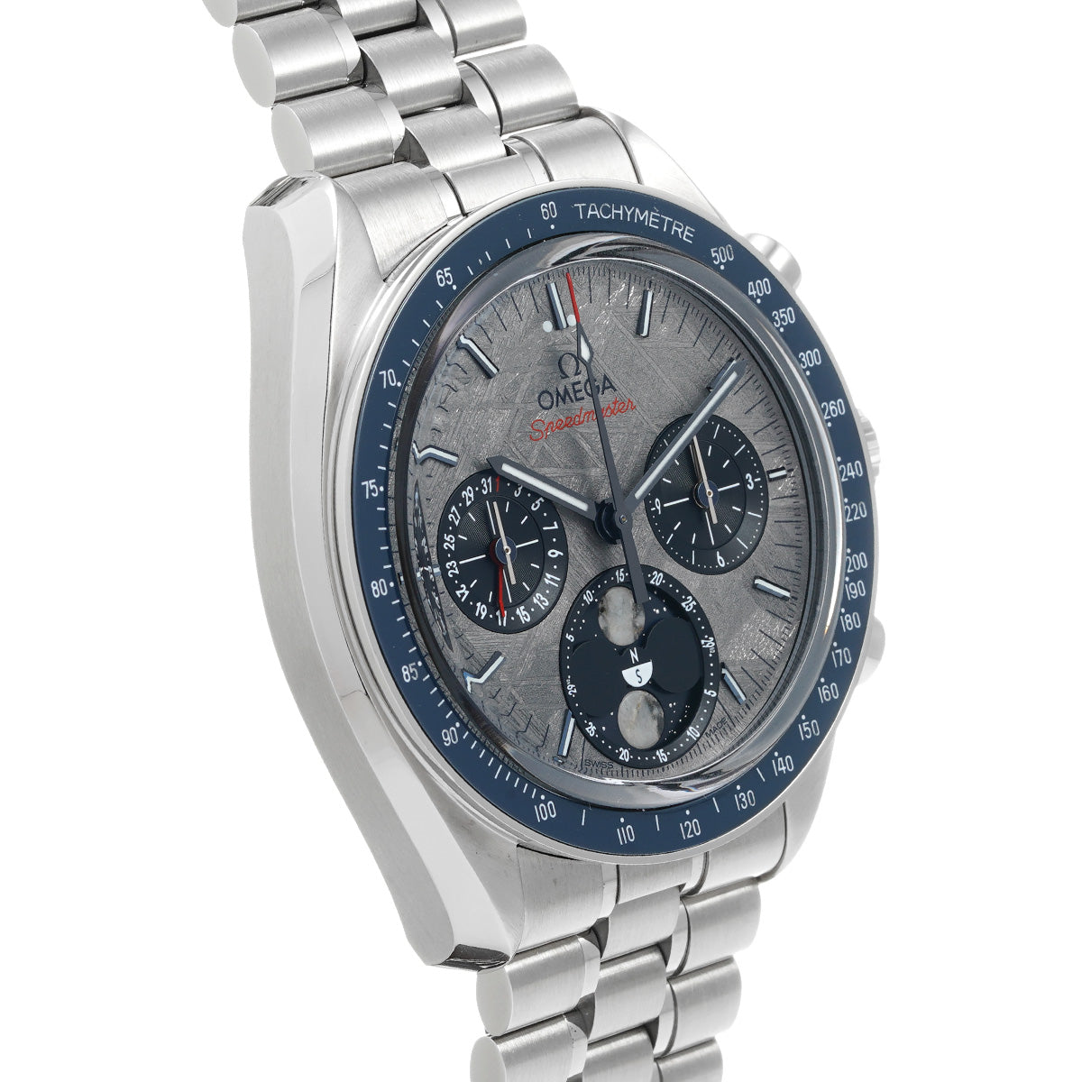 Speedmaster Moonphase Meteorite Co-Axial Master Chronometer 304.30.43.52.06.001 Meteorite/Blue OMEGA Mens [Pre-Owned]
