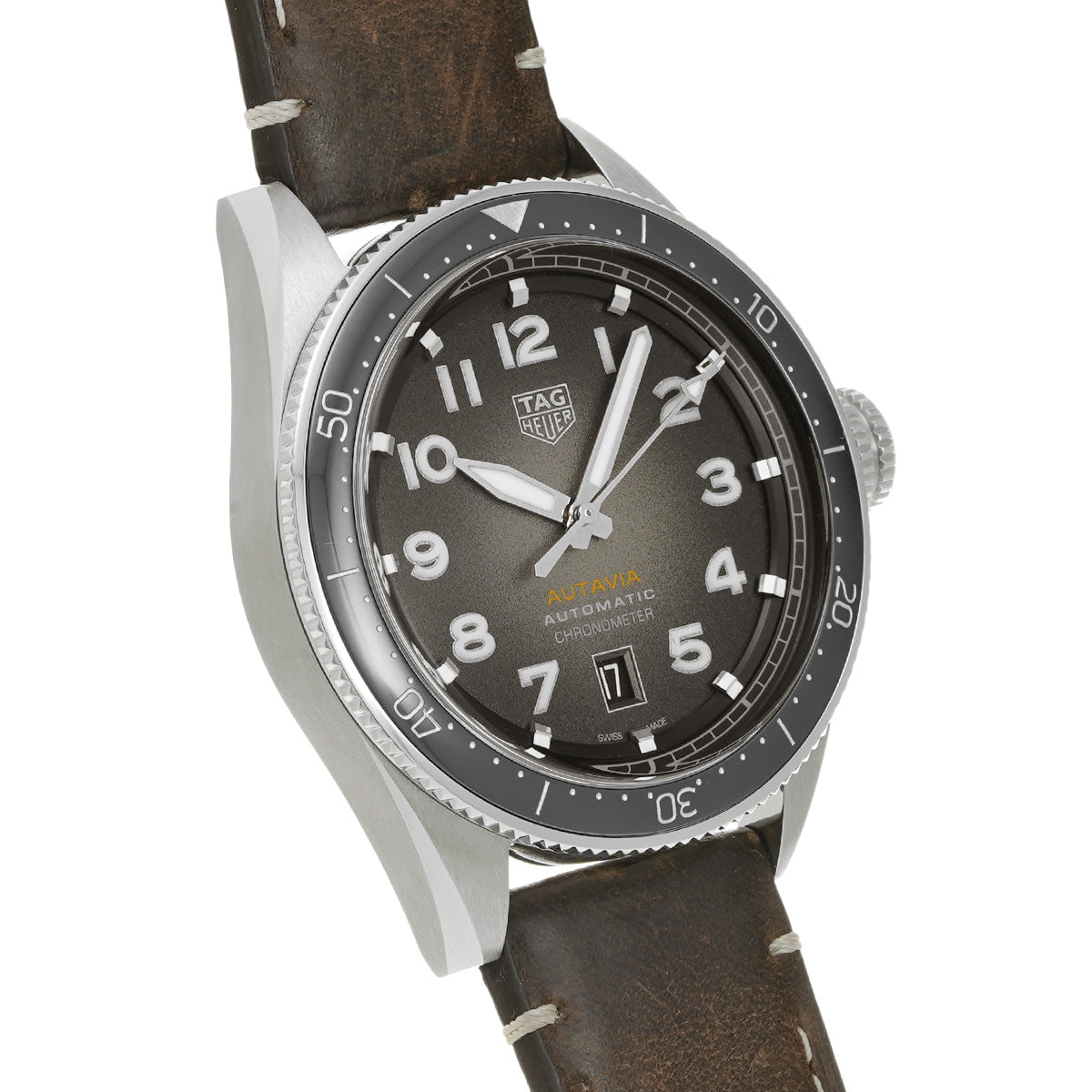 Autavia Calibre 5 Chronometer WBE5114.FC8266 Black TAG HEUER Men's [Pre-Owned].