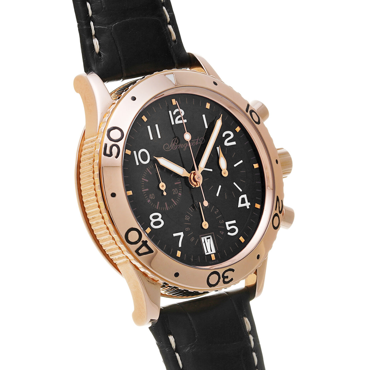 Transatlantique Type XX 3820BR/F2/9W6 Black Breguet Men's [Pre-Owned].