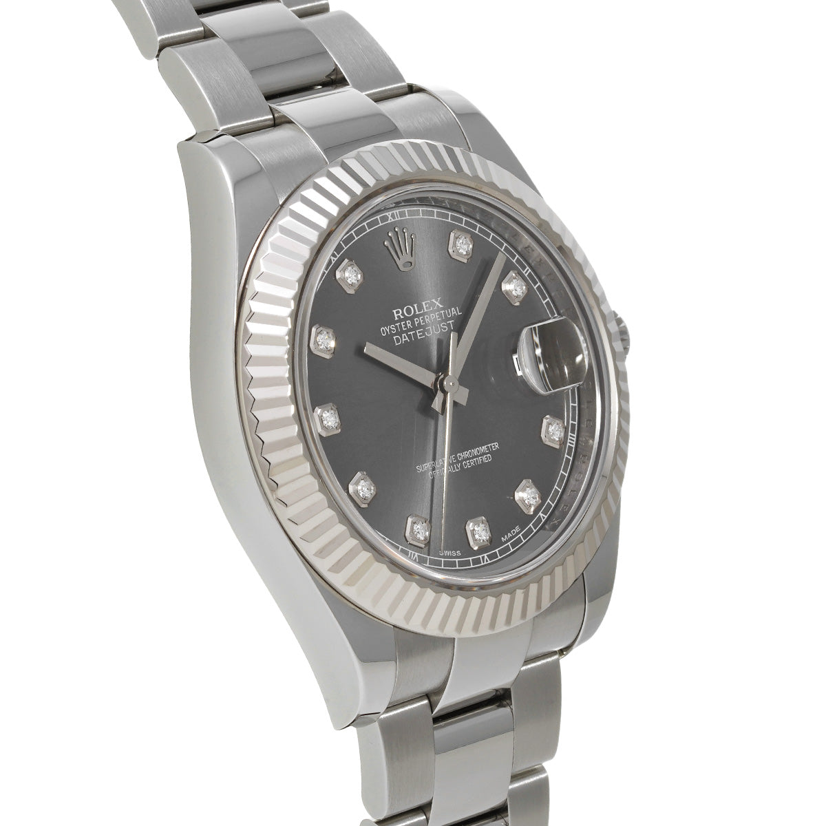 Datejust II 116334G Random Serial Gray/Diamond ROLEX Men's [Pre-Owned].