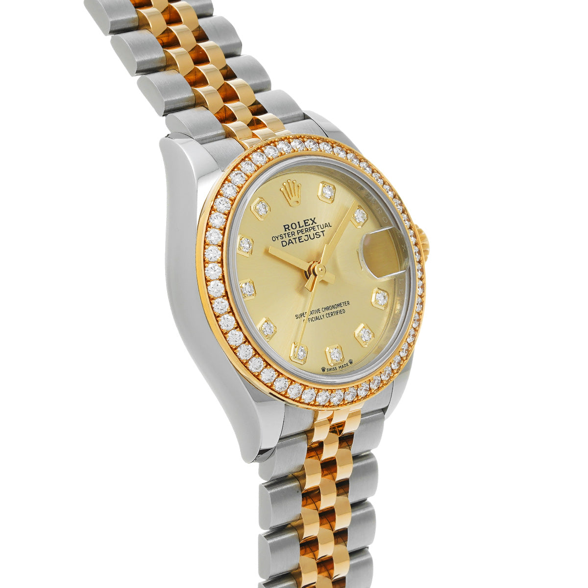 Lady Datejust 28 279383RBR Random Serial Champagne/Diamond ROLEX Ladies [Pre-Owned].