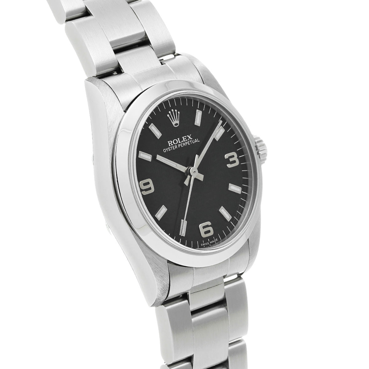 Oyster Perpetual 77080 A (manufactured circa 1999) Black ROLEX Unisex [Pre-Owned].