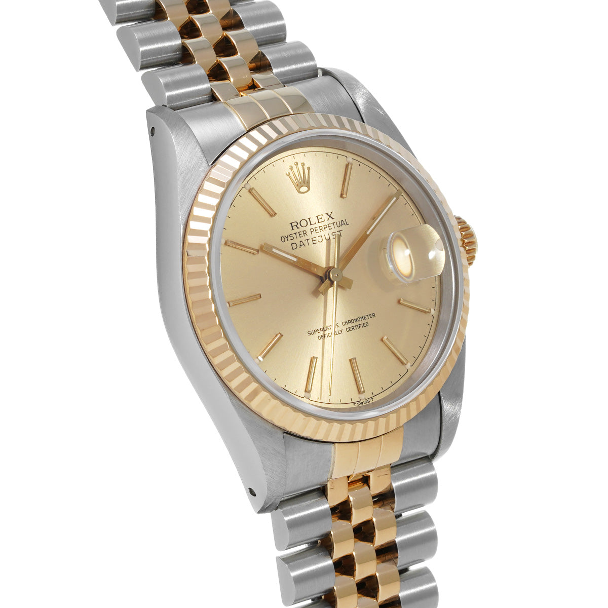 Datejust 16233 L (manufactured circa 1988) Champagne ROLEX Men's [Pre-Owned].