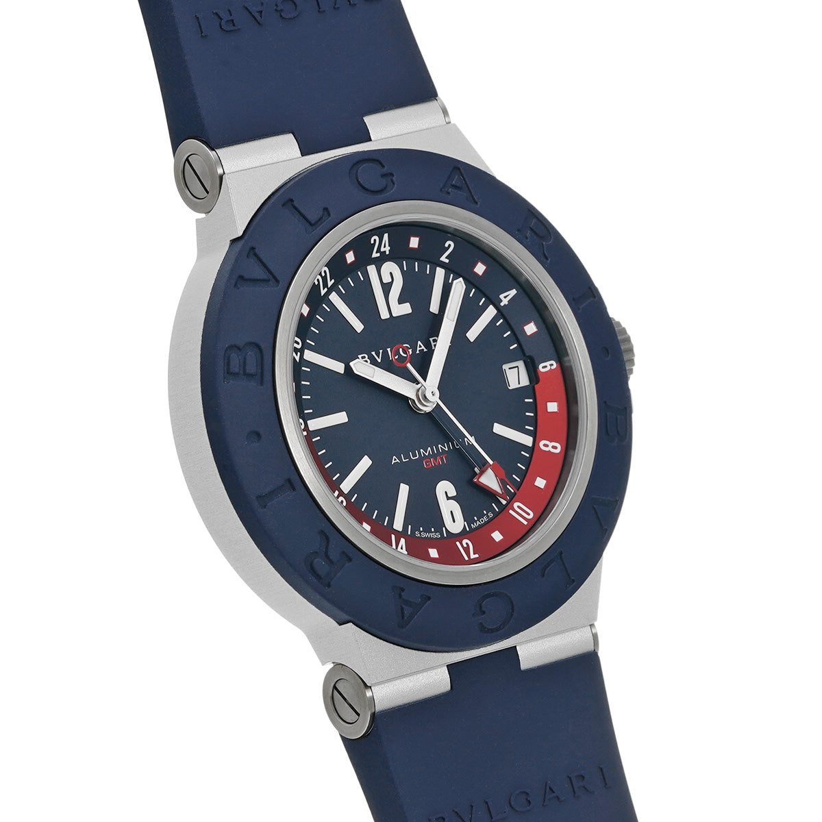 Aluminum GMT BB40ATGMT Blue BVLGARI Men's [Pre-Owned].